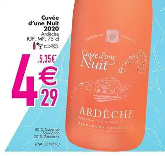 Cora Cuvee d'une nuit 2020 75 cl aanbieding