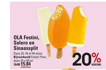 Sligro Ola festini, solero en sinaassplit aanbieding
