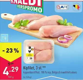 ALDI Kipfilet 3 st 700 gram aanbieding