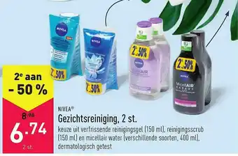 ALDI Nivea gezichtsreiniging 2 st. aanbieding