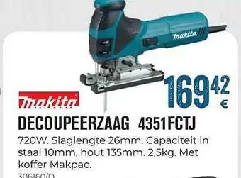 Makita decoupeerzaag 4351fctj