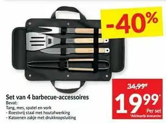Intermarché Set van 4 barbecue-accessoires aanbieding