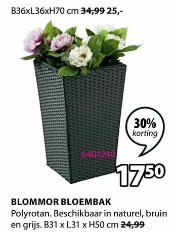 Jysk Blommor bloembak aanbieding