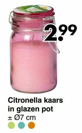 Wibra Citronella kaars aanbieding