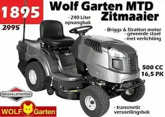 Wolf garten mtd zitmaaier