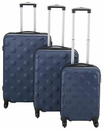 HEMA Koffer - 77x52x28 - Structuur - Donkerblauw (donkerblauw)