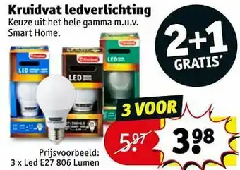 Kruidvat Kruidvat ledverlichting led e27 806 lumen aanbieding