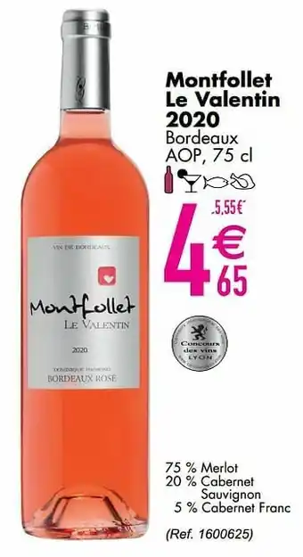 Cora Montfollet le valentin 2019 bordeaux rosé aanbieding