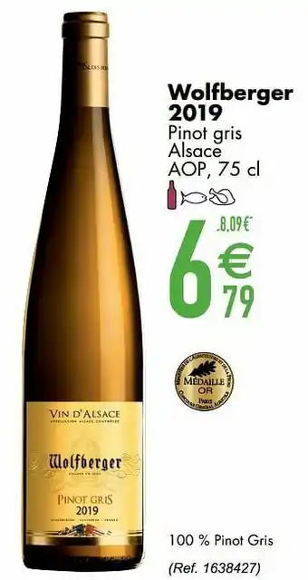 Cora Wolfberger 2019 pinot gris alsace aop aanbieding