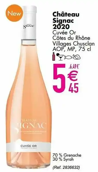 Cora Château signac 2020 cuvée or côtes du rhône villages chusclan aop, mp aanbieding