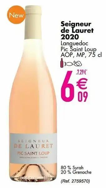 Seigneur de lauret 2020 languedoc pic saint loup aop, mp