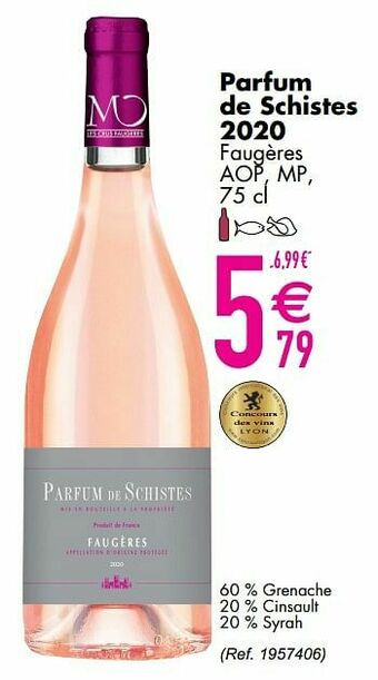 Parfum de schistes 2020 faugères aop, mp