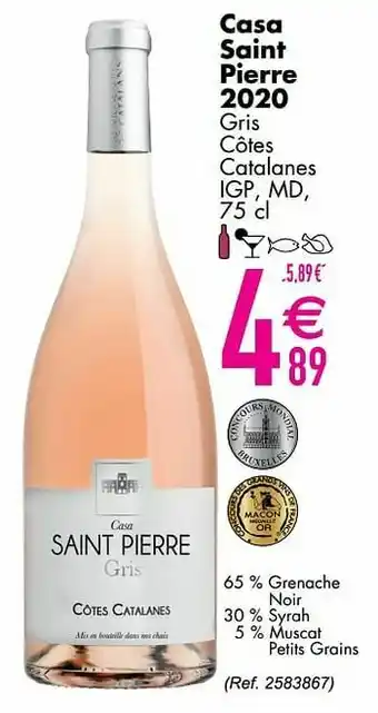 Cora Casa saint pierre 2020 gris côtes catalanes igp, md aanbieding