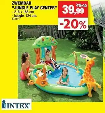 Hubo Zwembad jungle play center aanbieding