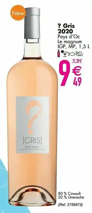 Cora ? gris 2020 pays d`oc le magnum igp, mp aanbieding