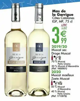 Cora Mas de la garrigue côtes catalanes igp, mp aanbieding