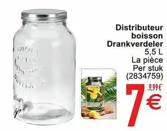 Distributeur boisson drankverdeler