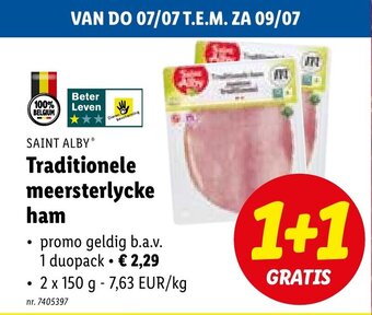 Lidl Saint alby traditionele meersterlycke ham 2 x 150g aanbieding