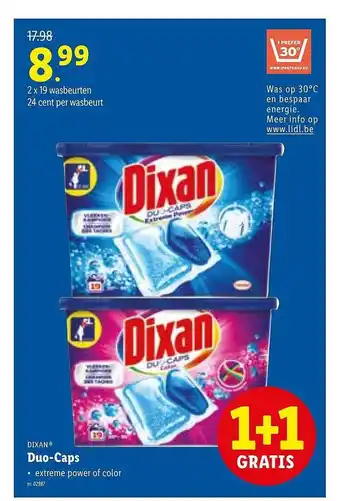 Lidl Dixan duo-caps aanbieding