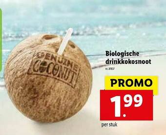 Lidl Biologische drinkkokosnoot aanbieding