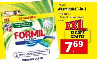 Lidl Formil wasmiddel 3-in-1 aanbieding