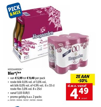 Lidl Hoegaarden bier aanbieding