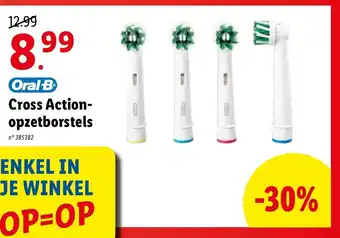 Lidl Oral-b cross action- opzetborstels aanbieding