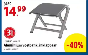 Lidl Livarno home aluminium voetbank, inklapbaar aanbieding