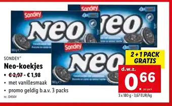 Lidl Sondey neo-koekjes aanbieding