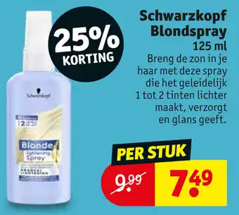 Kruidvat Schwarzkopf Blondspray 125 ml aanbieding