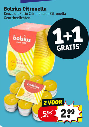 Kruidvat Bolsius Citronella aanbieding