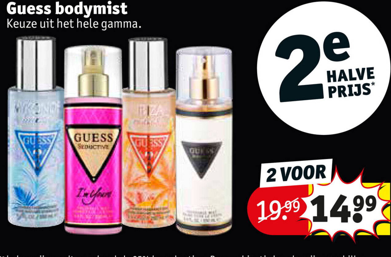 Guess bodymist promotie bij Kruidvat