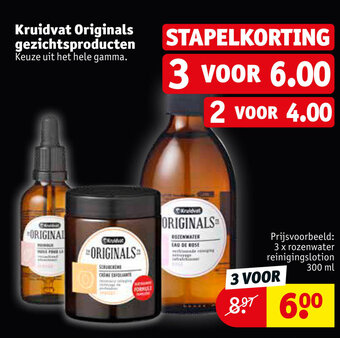 Kruidvat Originals gezichtsproducten aanbieding