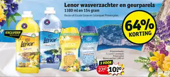 Kruidvat Lenor wasverzachter en geurparels 1380 ml aanbieding