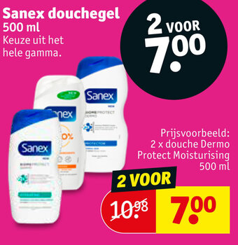 Kruidvat Sanex douchegel 500 ml aanbieding