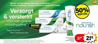 Kruidvat Sensodyne Nourish tandpasta Gently Soothing 75 ml aanbieding