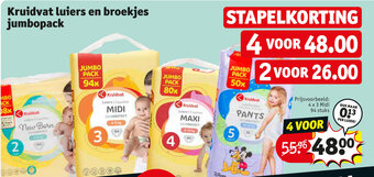 Kruidvat Luiers en broekjes jumbopack aanbieding