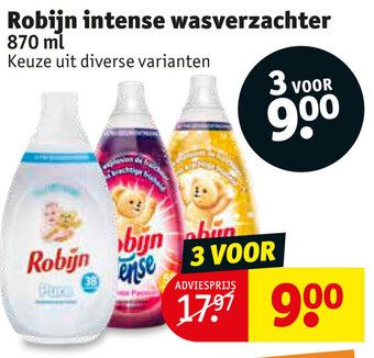 Kruidvat Robijn intense wasverzachter 870 ml aanbieding