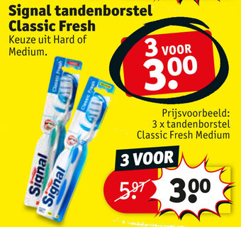 Kruidvat Signal tandenborstel Classic Fresh aanbieding