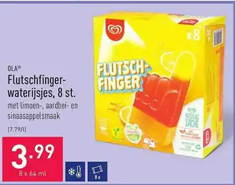 ALDI Ola flutschfinger waterijsjes, 8 st. aanbieding
