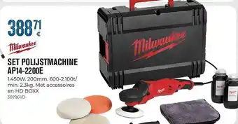 Meno Pro Milwaukee set polijstmachine ap14-220e aanbieding