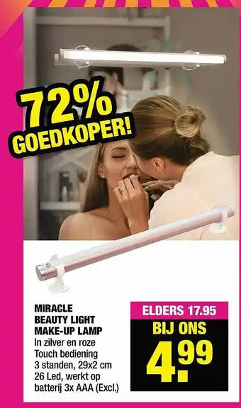 Miracle beauty lightmake-up lamp
