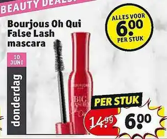 Kruidvat Bourjous oh qui false lash mascara aanbieding