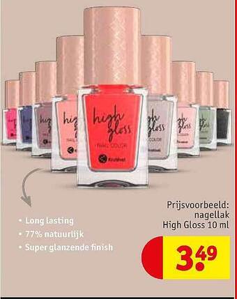 Kruidvat Nagellak high gloss 10 ml aanbieding