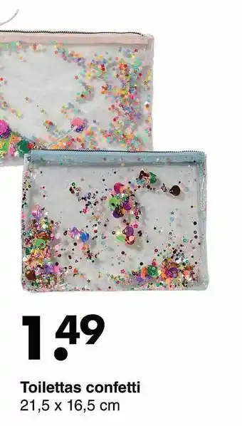Wibra Toilettas confetti aanbieding