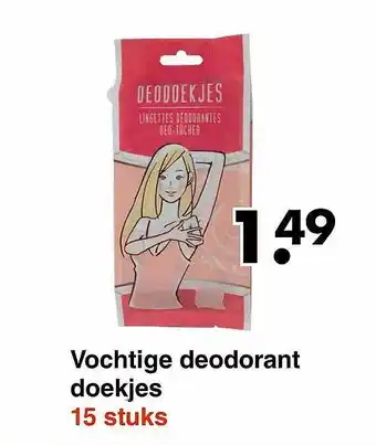Vochtige deodorant doekjes