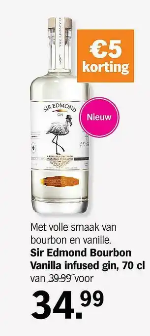Sir edmond bourbon vanilla infused gin 70 cl