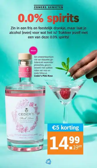 Albert Heijn Ceder's pink rose aanbieding