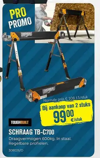Toughbuilt schraag tb-c700