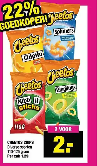 Big Bazar Cheestos chips 110-125 gram aanbieding